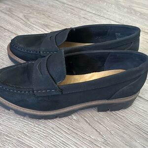 Cliffs by White Mountain Grafton Black Suede Penny Loafers - 8 1/2W